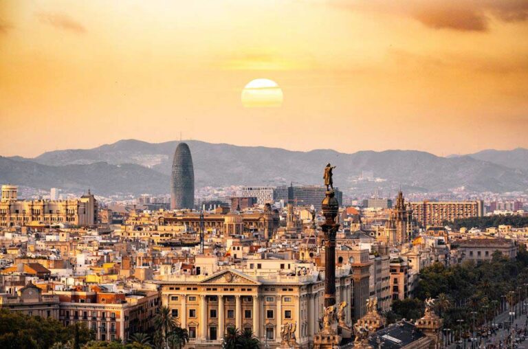 Sunset in Barcelona